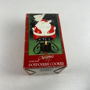 Vintage Christmas Porcelain Santa Potpourri Cooker Eckerd In Box